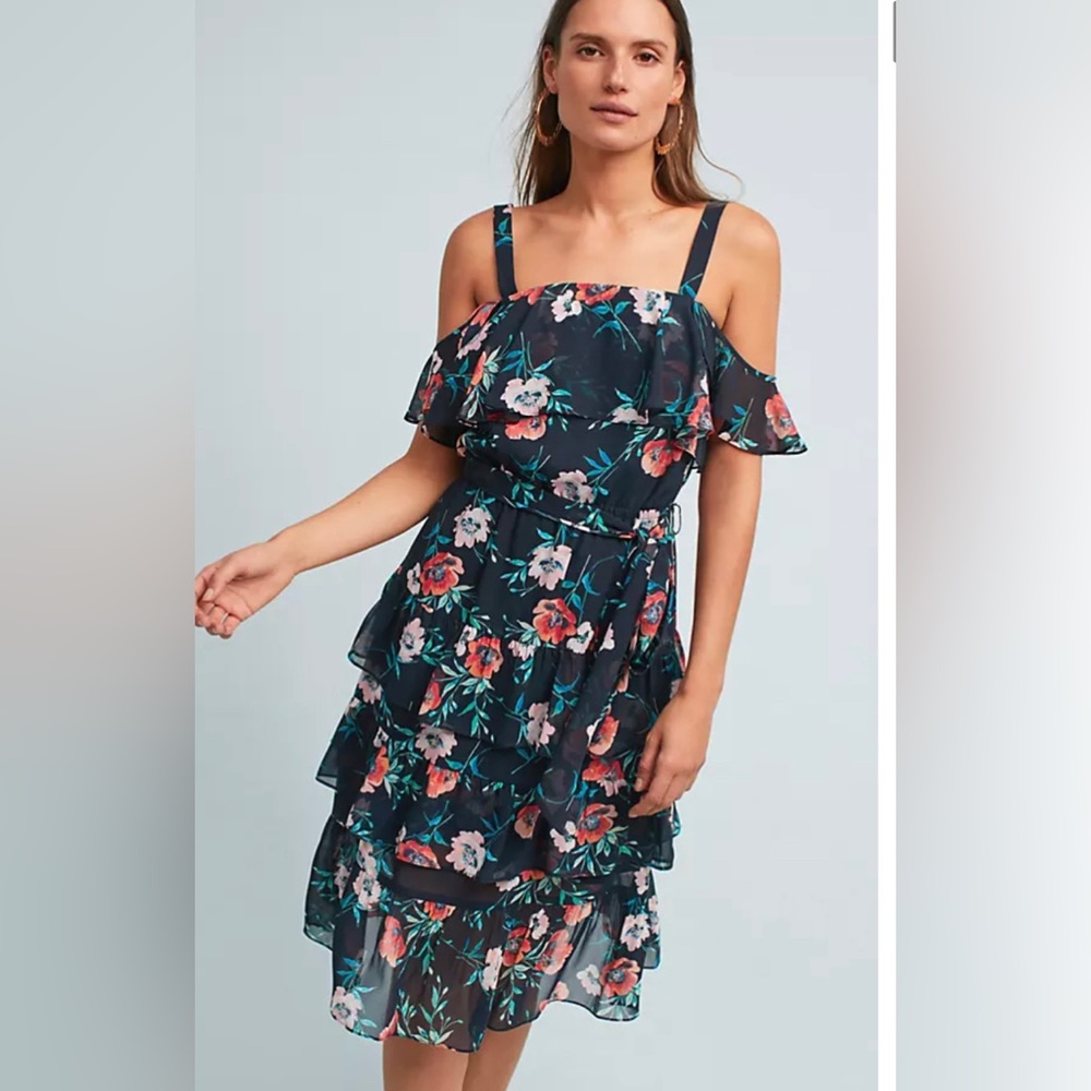 NWT Eliza J floral Ruffle dress